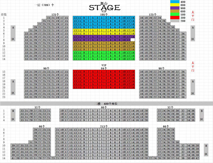 Chaoyang Theatre seating map
